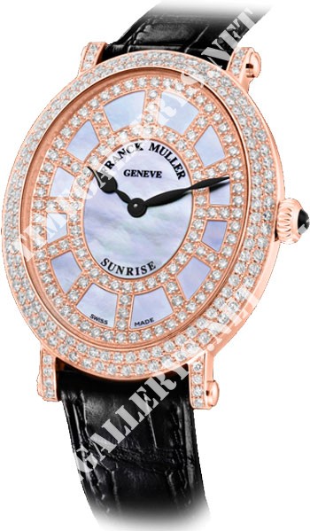 Franck Muller Sunrise Oval Ladies Rose Gold 1632 B QZ SNR D CD Franck Muller Sunrise Oval Ladies Rose Gold 1632 B QZ SNR D CD